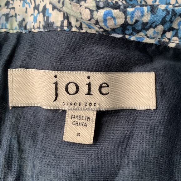 NEW Joie Elissabet Tiered Tie-Back Printed Maxi Dress Blue Size S Pockets - Picture 9 of 14